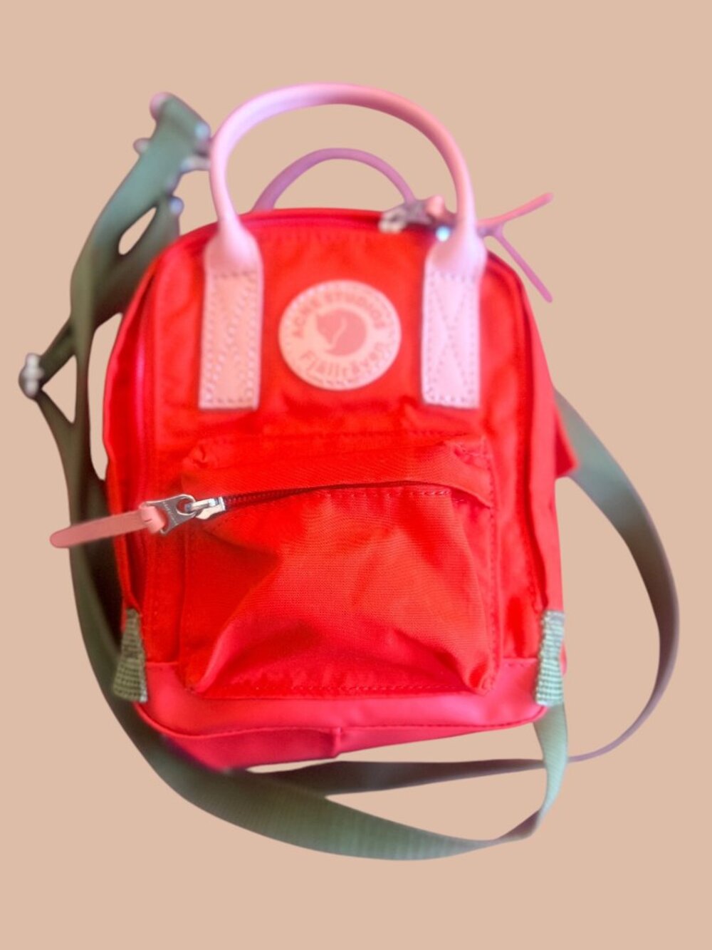 Acne Studios x Fjällräven Mini Backpack Leather-Canvas-Orange